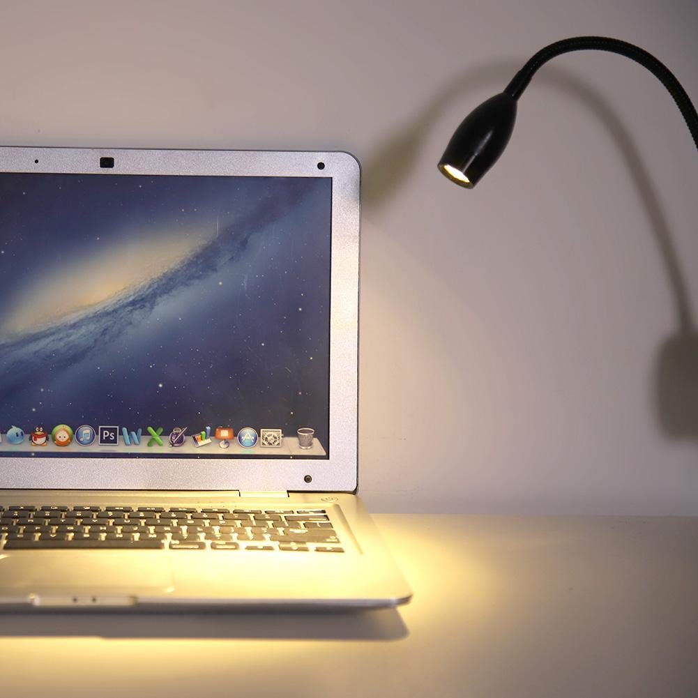 Garosa Adjustable LED Desk Lamp - Touch Control Dimmable Reading Light with Flexible Gooseneck for Bedroom, Office, Study, Workbench, Hotel (50~240V) - Perfect for Night Reading, Studying, and Workspace Lighting