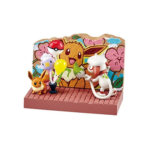 Pokemon Town 2 Festival Street Corner 3 Inch Re-Ment Collectible Figure - Cute Miniature Display for Anime Fans, Home Decor & Gift for Pokemon Collectors