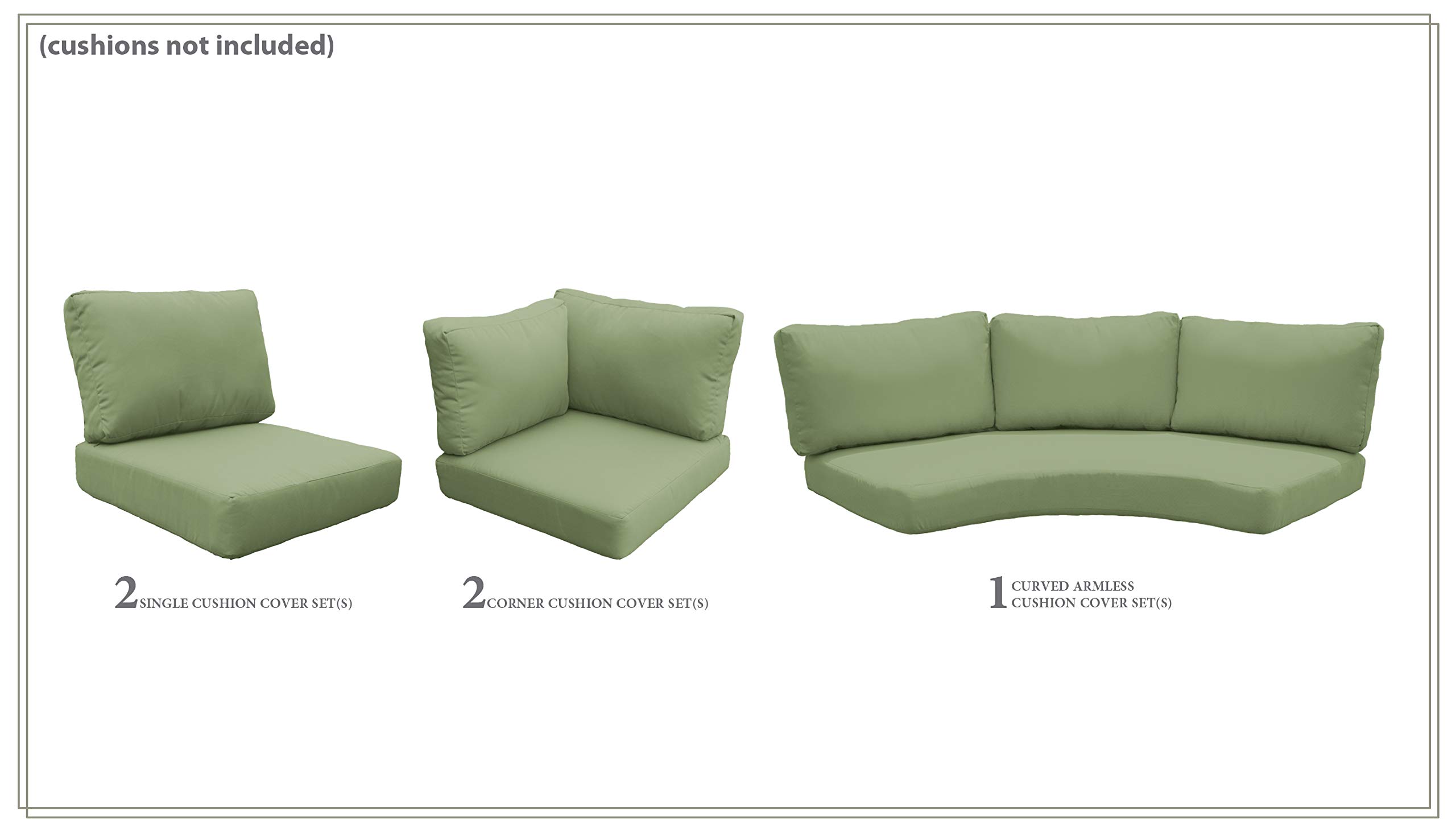 TK Classics High Back Cover Set in Cilantro Green for FLORENCE-06e Patio Furniture (Cushions Not Included) - Perfect for Outdoor Lounging, Poolside Relaxation & Garden Decor