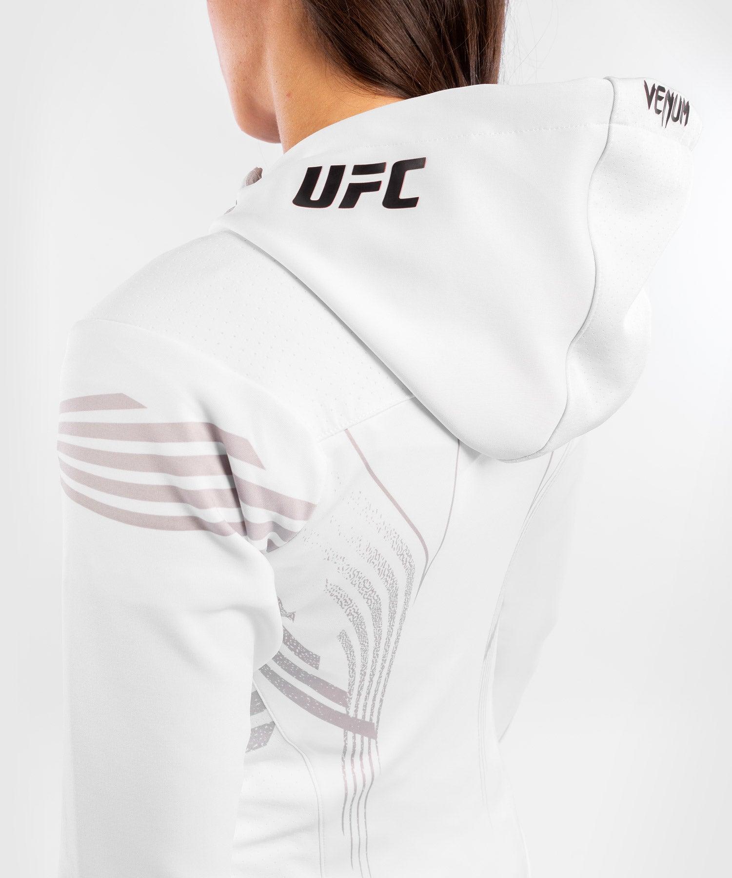 UFC Venum Authentic Fight Night Women's Walkout Hoodie - White | Official MMA Training & Streetwear for Female Fighters
