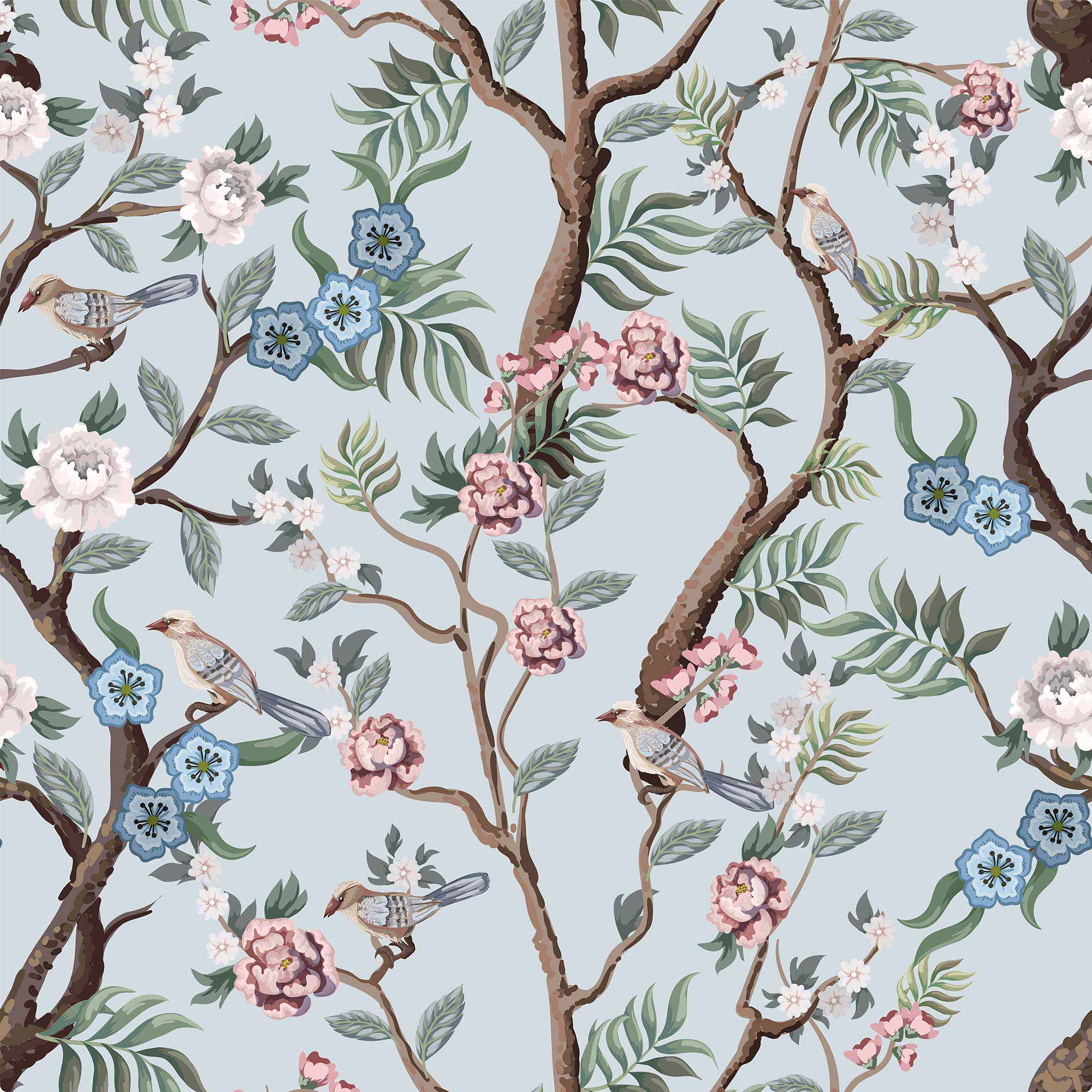 Blue Bathroom Wallpaper Sample - Waterproof & Peel-and-Stick - Perfect for Bathrooms, Kitchens & Accent Walls