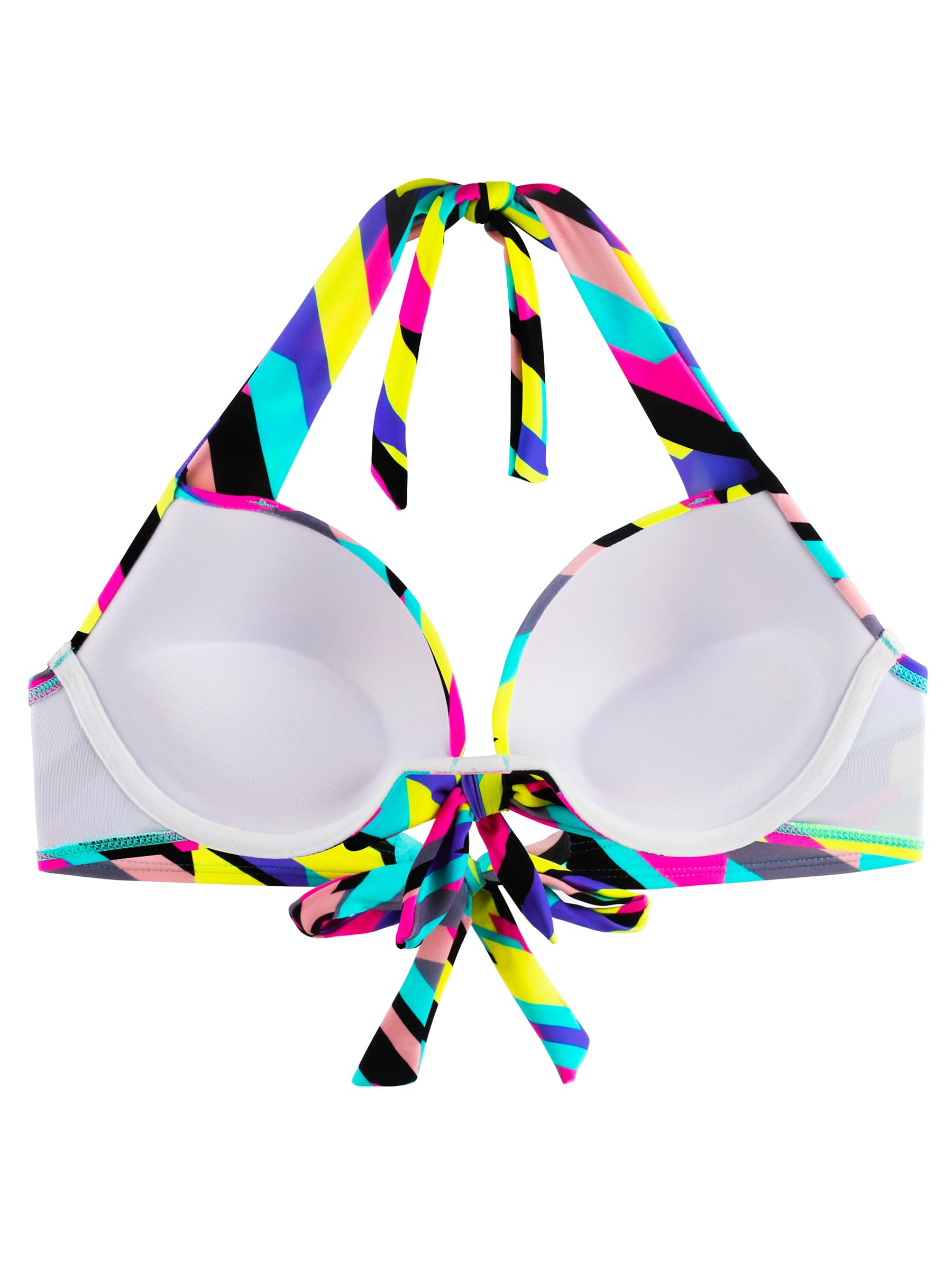Ocean Blues Women's Push Up Bikini Top - Halter Swimsuit for Beach & Pool - Sexy Summer Swimwear for Vacation & Water Sports