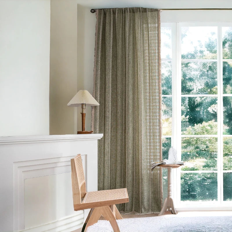 Kaely Green Light Filtering Grommet Curtains - Custom Size, Blackout & Noise Reducing - Perfect for Bedroom, Living Room & Home Theater