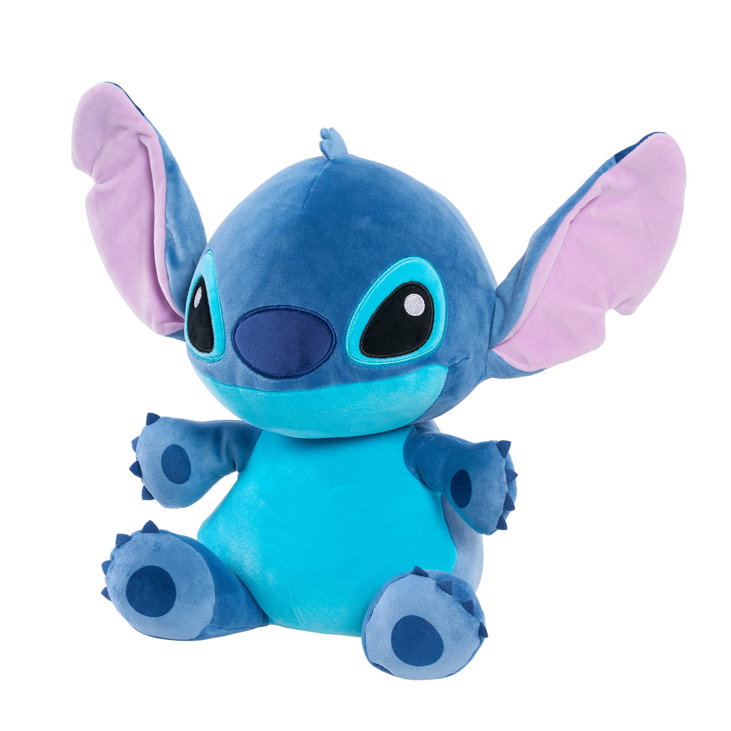 Disney Stitch 14-inch Weighted Plush Toy - Soft & Huggable Stuffed Animal for Kids & Adults, Blue Alien Character from Lilo & Stitch - Perfect for Stress Relief, Gifts, and Disney Collections