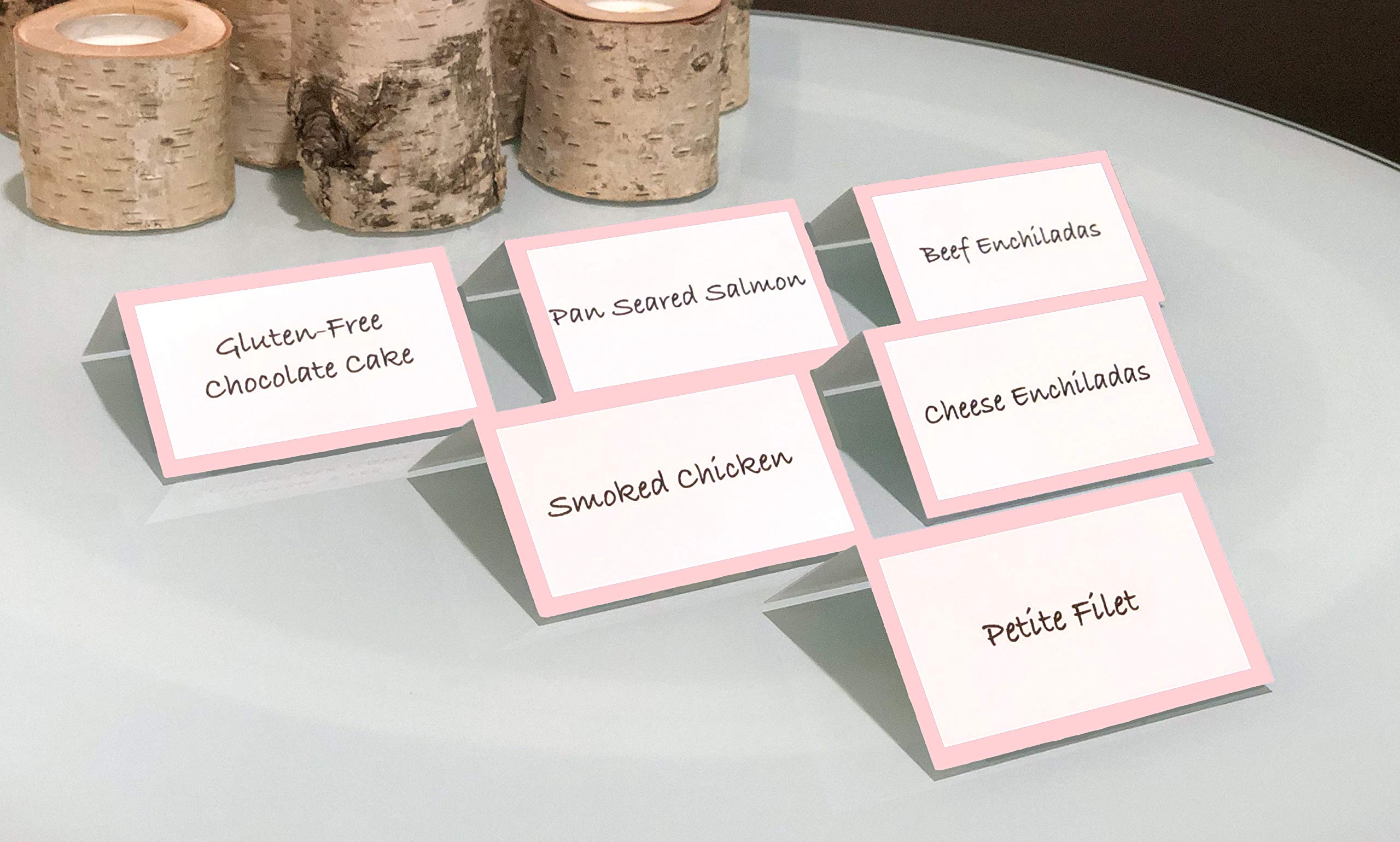 50-Pack Tented Place Cards for Weddings, Buffets, Banquets & Cocktail Parties | 14pt Matte Cardstock Name Cards | Perfect for Seating Assignments, Food Labels & Event Decor