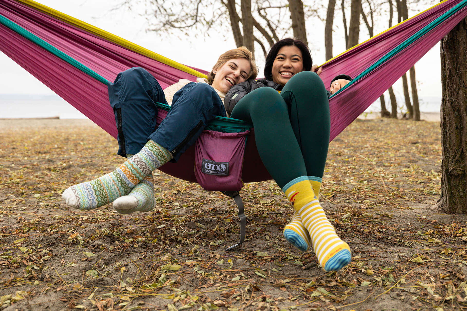 DoubleNest® Hammock - Portable Camping Hammock for 2 Persons, Lightweight & Durable for Backpacking, Travel, and Outdoor Adventures - Perfect for Beach, Garden, and Backyard Relaxation