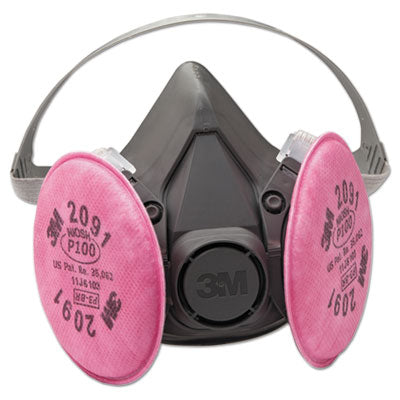 3M™ 6000 Series Half Facepiece Respirator - Reusable, Medium Size for Painting, Woodworking & Chemical Protection - OSHA & NIOSH Approved Safety Mask