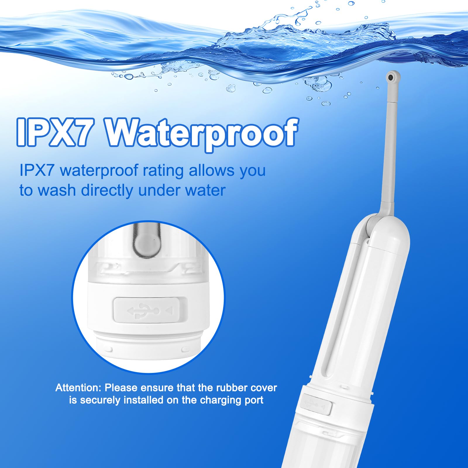 KissDate Portable Rechargeable Travel Bidet - Electric Handheld Bidet for Women & Men with 3 Adjustable Spray Levels, IPX7 Waterproof - Perfect for Personal Hygiene, Postpartum Care, Camping & Road Trips
