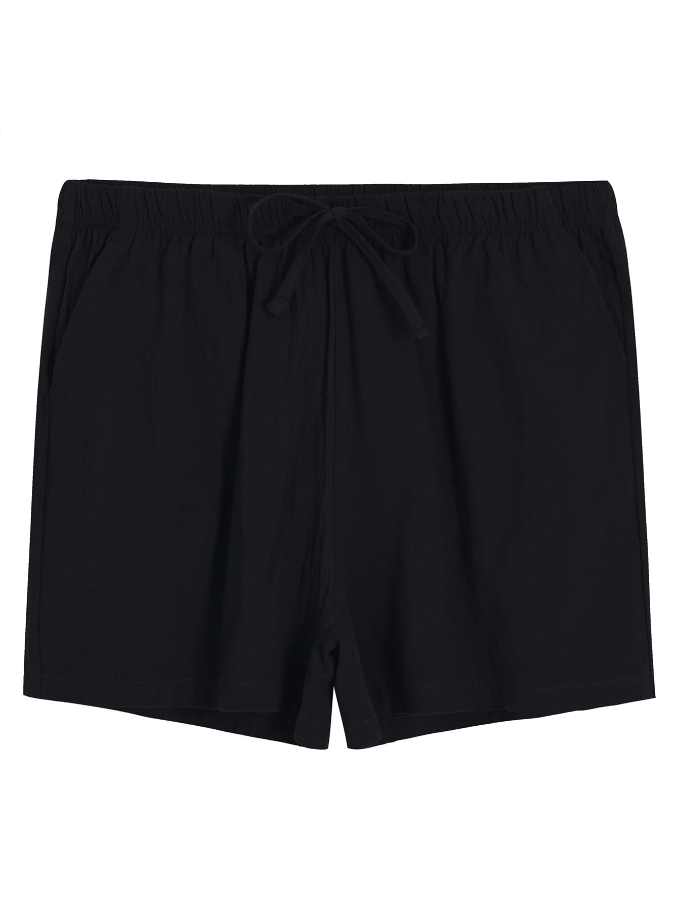 Women's Cotton Pajama Shorts with Pockets - Soft Woven Sleepwear for Lounge & Vacation - Perfect for Bedtime, Summer Nights and Relaxing at Home