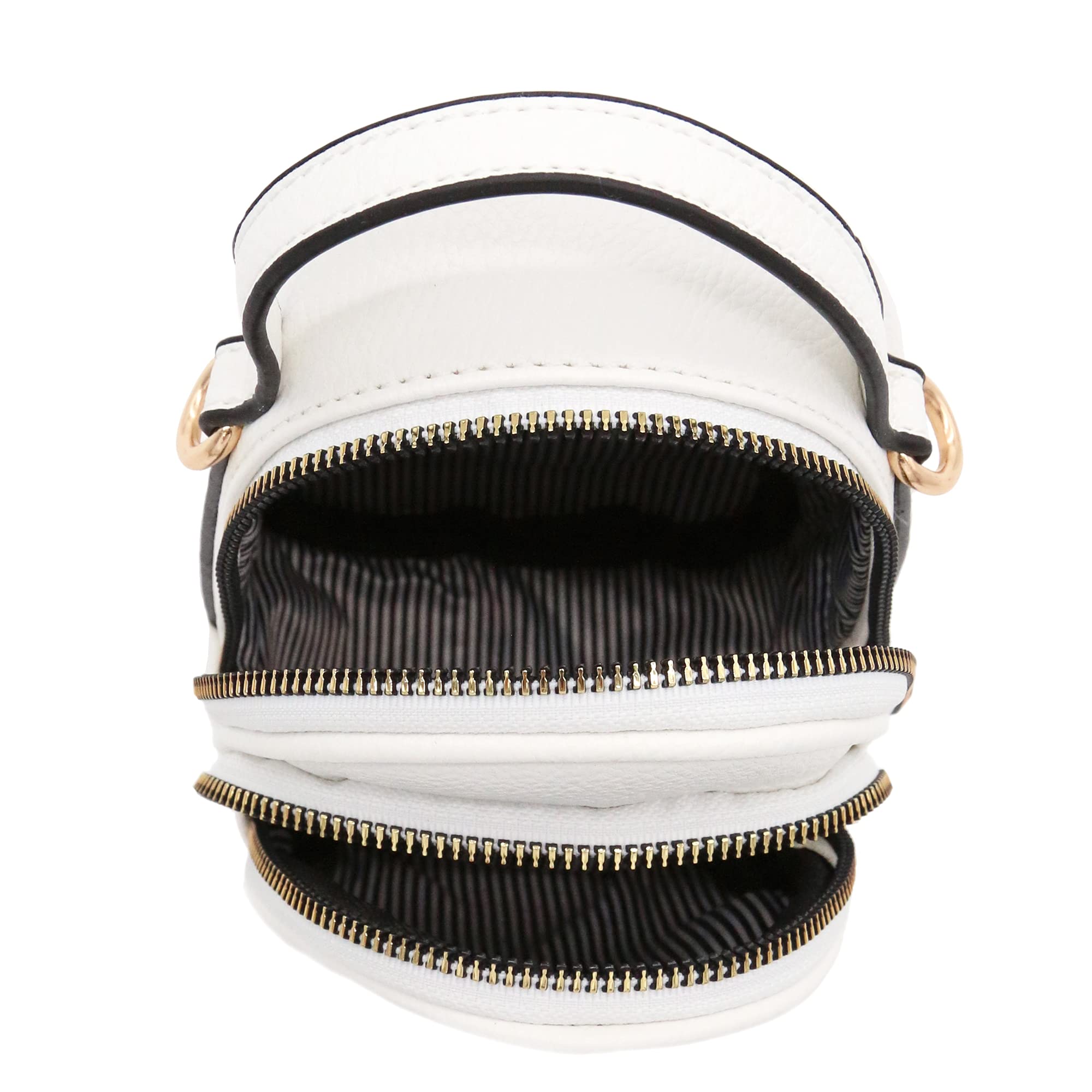 Stylish Two Compartment Mini Oval PU Leather Crossbody Bag for Women - Perfect for Daily Use, Travel & Shopping