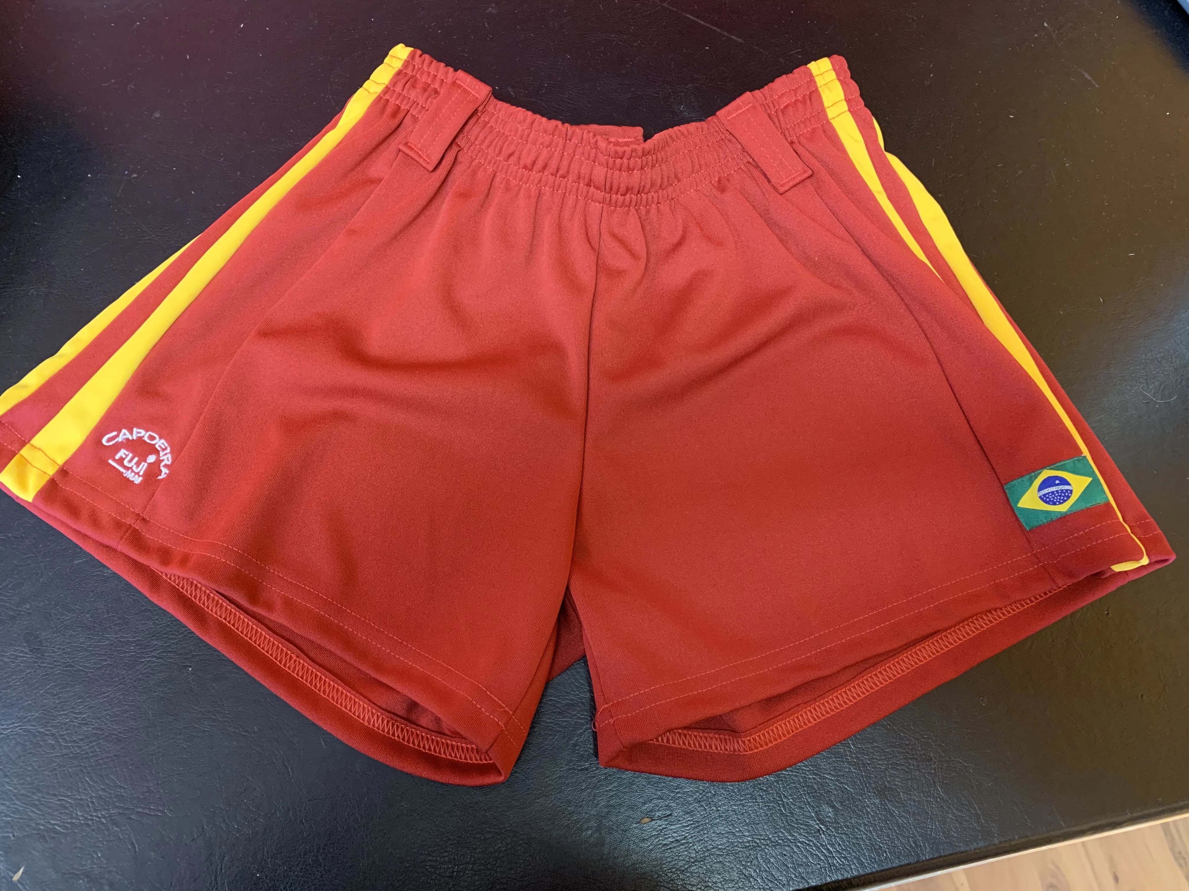 11702 Capoeira Shorts for Men - Breathable & Stretchable Red Martial Arts Shorts - Perfect for Capoeira, MMA, and Workout Training