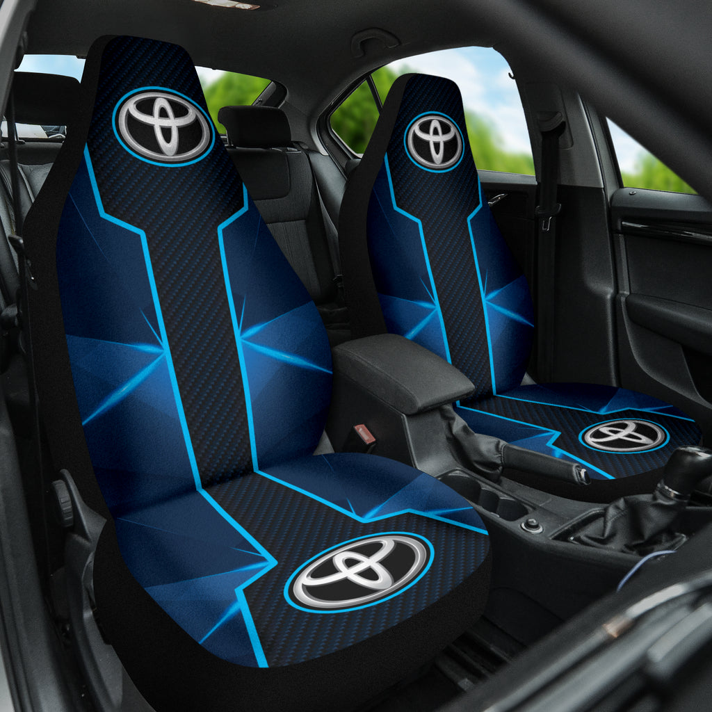 Premium Toyota Blue Car Seat Covers 210101 - Universal Fit, Comfort & Style for Sedans, SUVs & Trucks - Perfect for Daily Commute, Road Trips & Family Outings