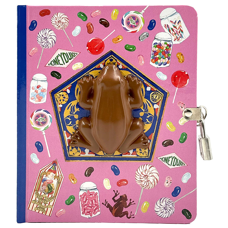 Harry Potter Chocolate Frog Squishy Lock & Key Diary - Magical Journal for Kids & Teens, Perfect for Collectors, School Use & Secret Keeping