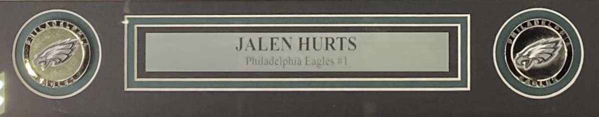 Jalen Hurts Autographed Framed 16x20 Philadelphia Eagles Throw Collage Photo with JSA Certificate - Perfect for Eagles Fans, Sports Memorabilia Collectors & Man Cave Decor