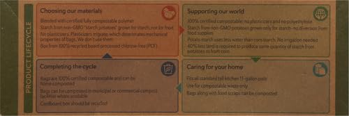 If You Care 13 Gallon Tall Kitchen Trash Bags, 12 Count - Eco-Friendly, Compostable, Strong & Leak-Proof for Home, Office & Commercial Use