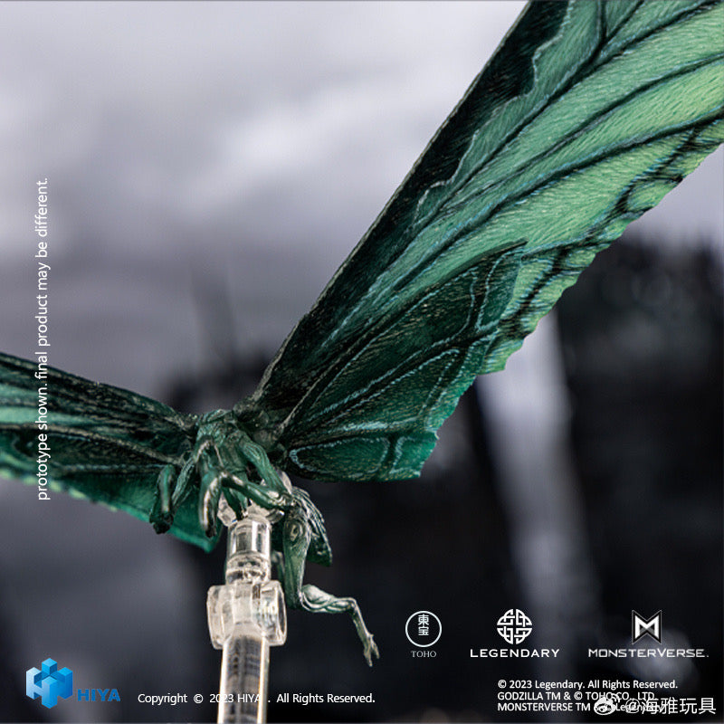 HIYA 14-inch 36cm Godzilla King of The Monsters Action Figure - Mothra Emerald Titan Version, Collectible Movie Monster Toy for Display & Gifts | Perfect for Fans, Collectors & Home Decor