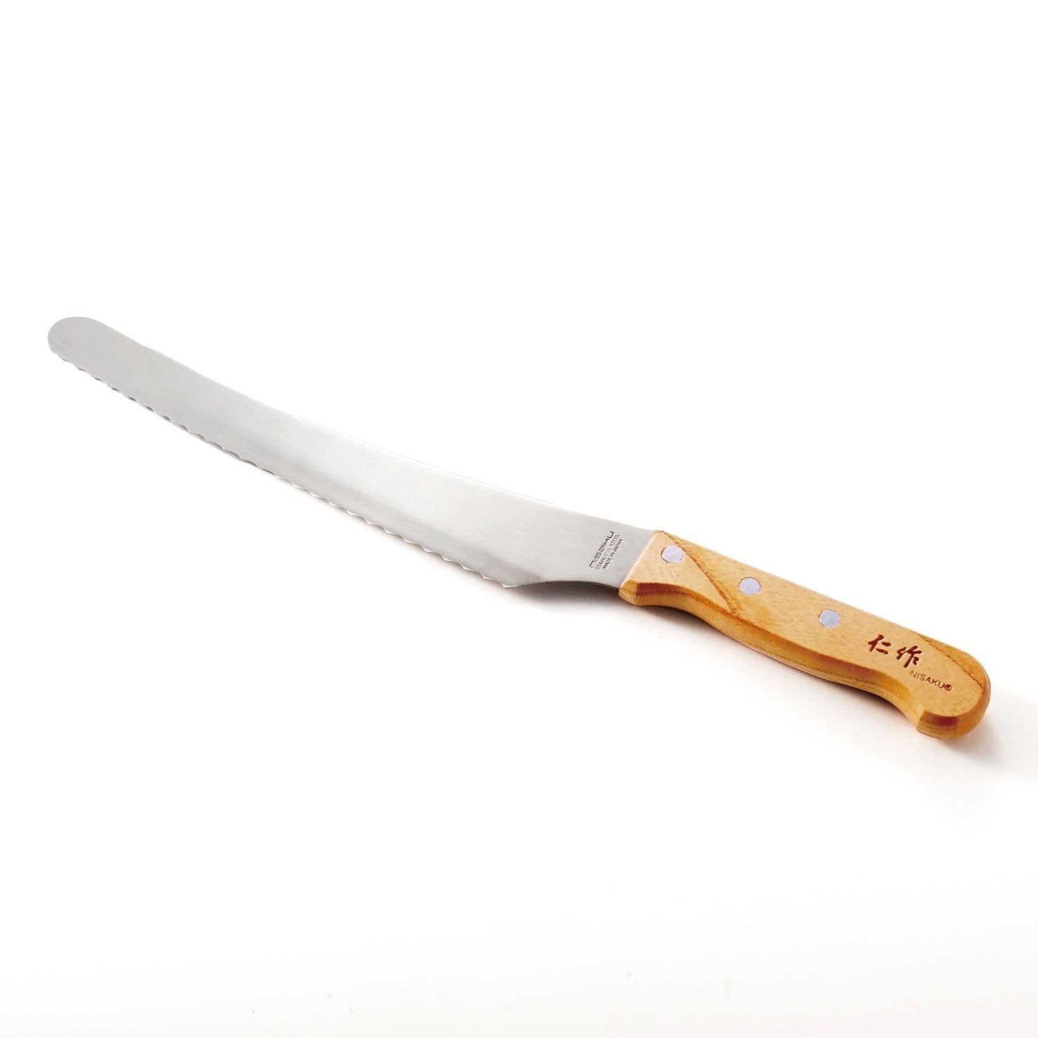 Nisaku 440mm Stainless Steel Bread Slicer with Wave Blade - Perfect for Homemade Bread, Sandwiches & Cake Cutting