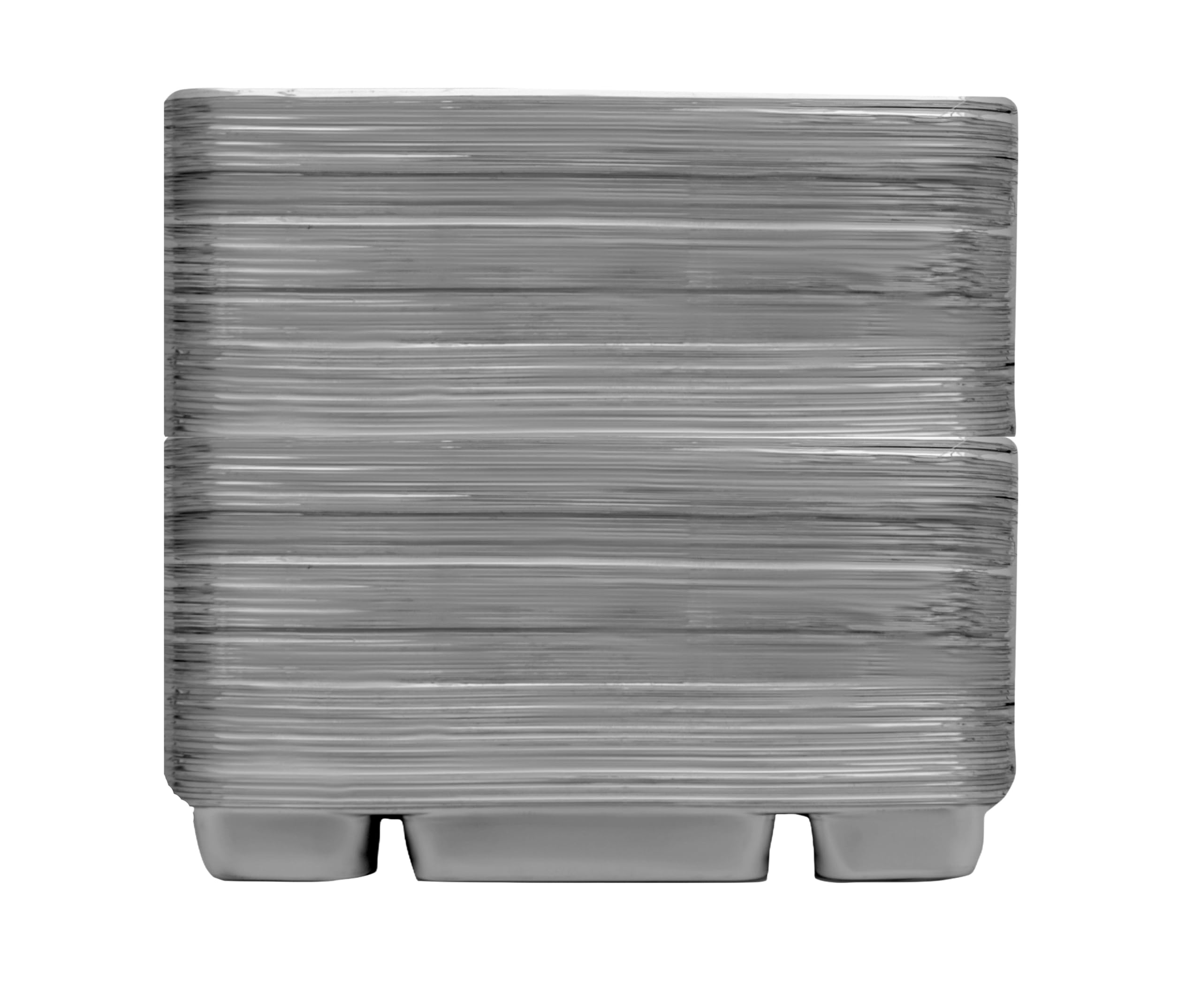 200 Pack Disposable Plastic 6 Compartment Thali Plates - Silver | Eco-Friendly Party Dinnerware for Indian Cuisine, Buffet Serving & Festive Gatherings