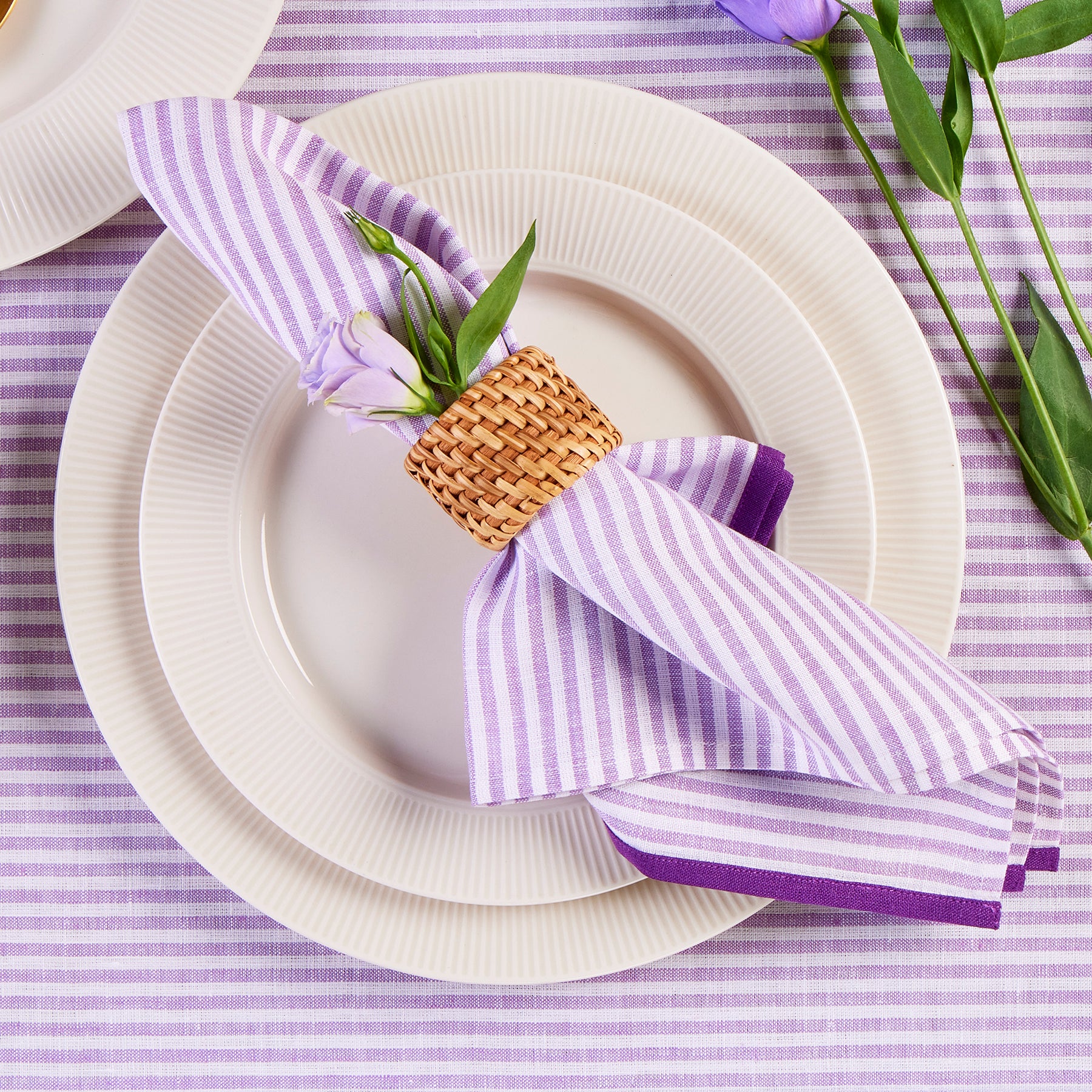 Premium Carmine Napkins, Set of 4 - Soft & Absorbent Dinner Napkins for Formal Dining, Parties & Special Occasions