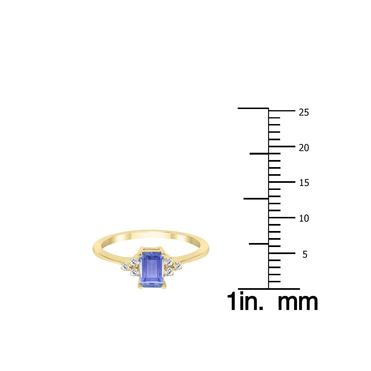 10K Yellow Gold Gemstone & Diamond Ring - Emerald, Sapphire, Blue Topaz, Amethyst | Elegant Jewelry for Women, Perfect Gift for Anniversary, Engagement & Special Occasions