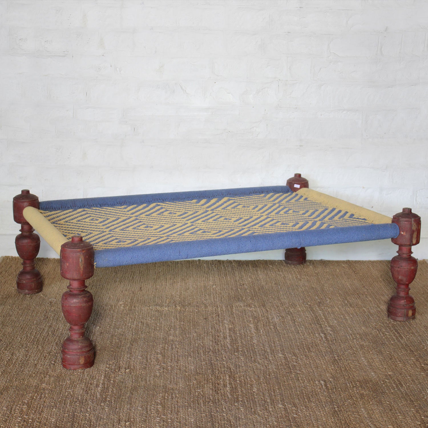 Bindu Teak Charpoy - Handcrafted Wooden Daybed with Storage | Perfect for Patio, Garden, and Indoor Lounging