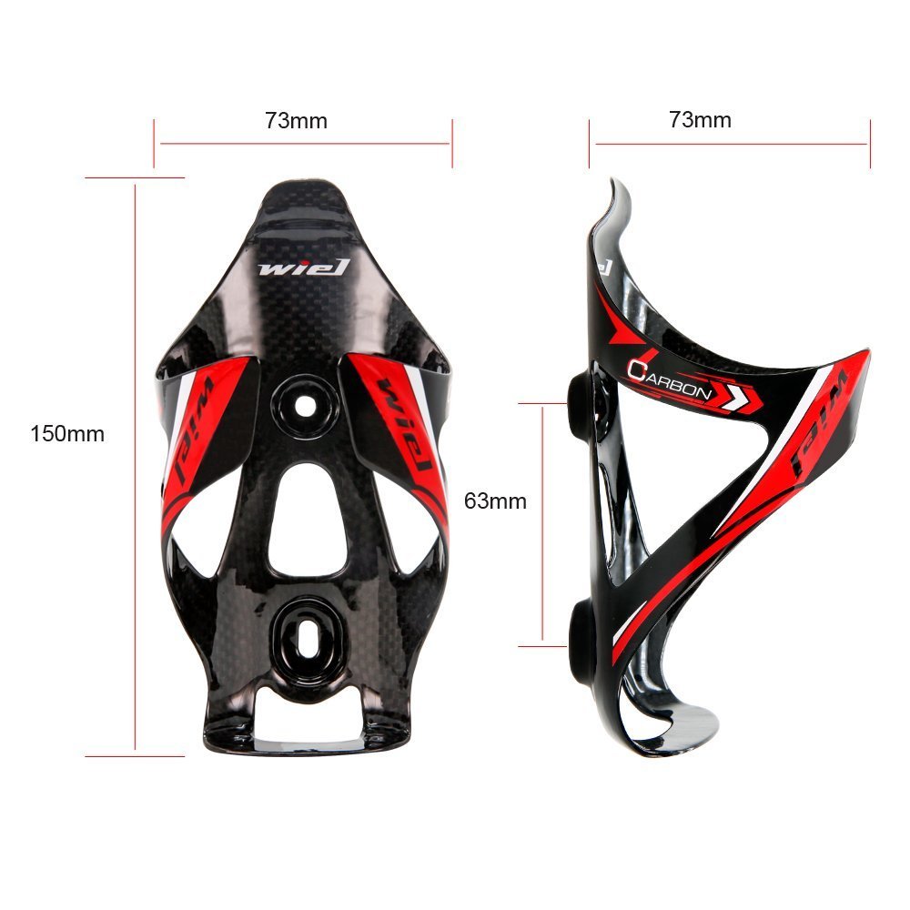 Lightweight Full Carbon Fiber Bicycle Water Bottle Cage Holder - Durable Bike Drink Bottle Mount for Road & Mountain Bikes - Perfect for Cycling, Commuting & Outdoor Sports