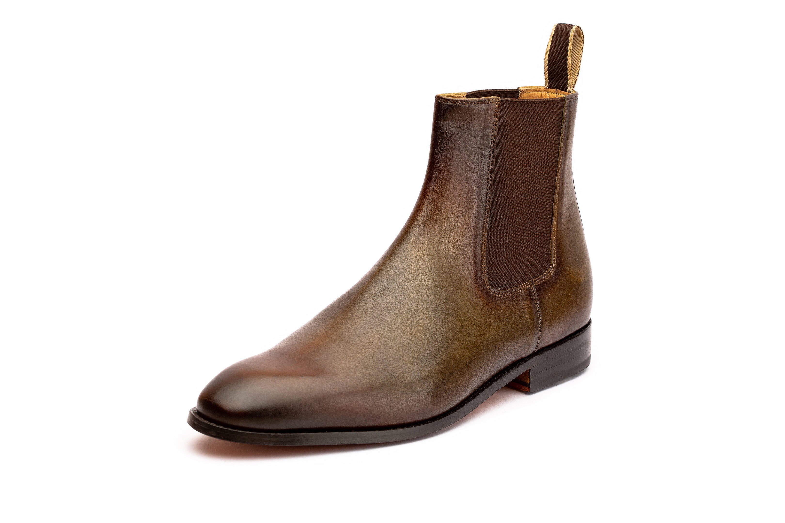Premium Chelsea Boots for Men - Genuine Leather Forest Patina Ankle Boots | Waterproof & Comfortable | Ideal for Casual Wear, Outdoor Hiking & Winter Fashion