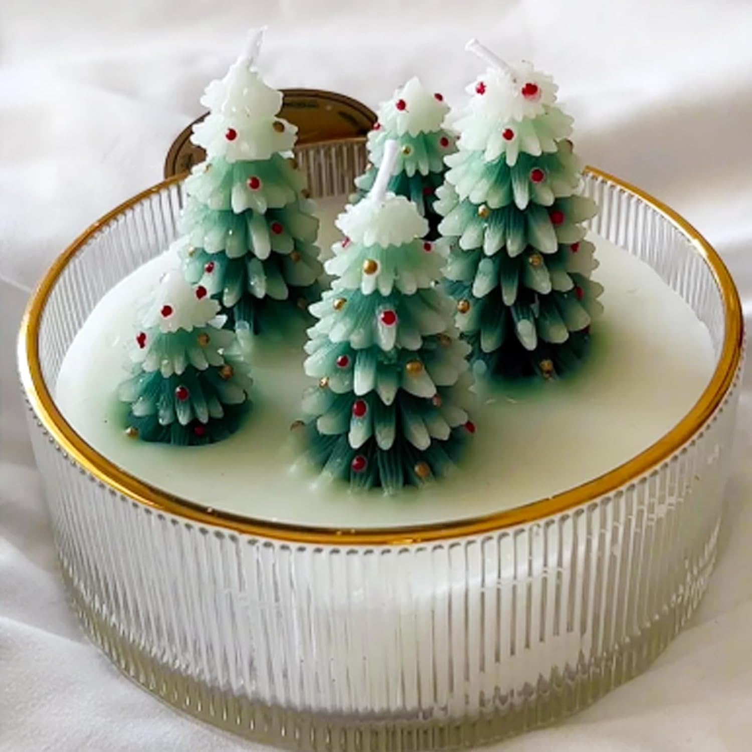 Christmas Tree Candles - Rustic Holiday Decor for Home & Gifts
