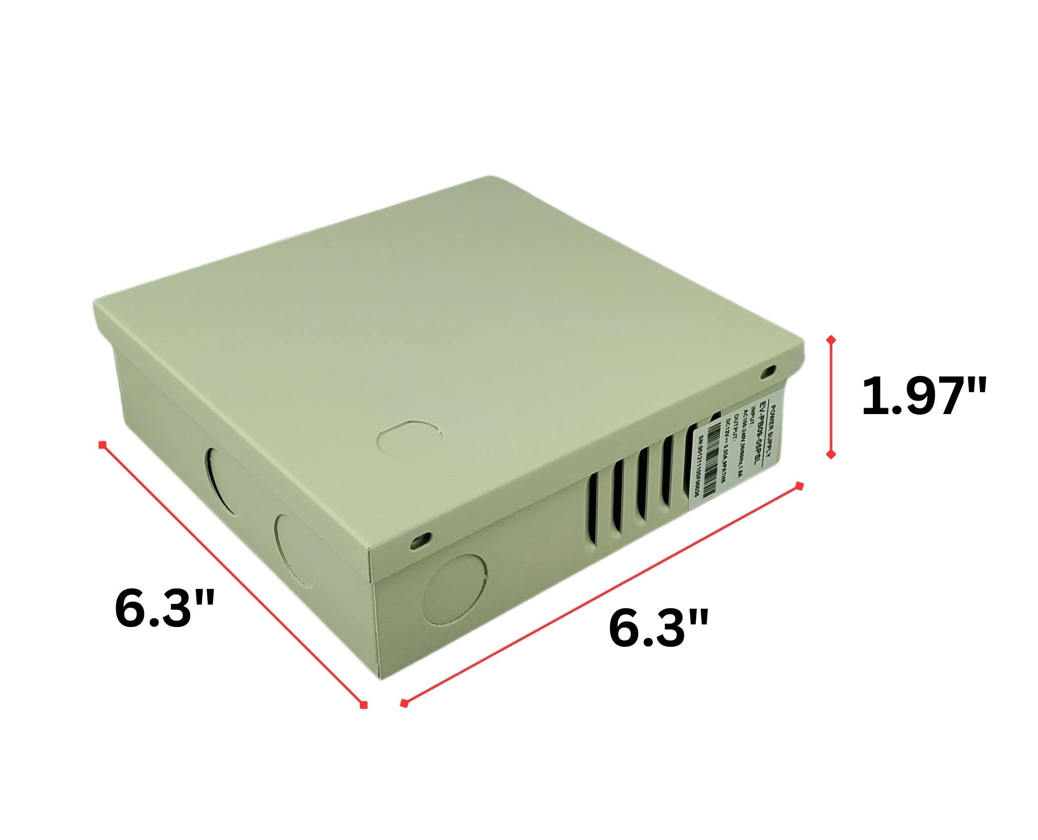EVERTECH 9 Channel DC12V 5A PTC Fuse CCTV Power Supply with Metal Enclosure - Power Adapter for AHD/TVI/CVI/Analog Security Cameras (Supports up to 9 Cameras) - Ideal for Home Surveillance, Business Security & CCTV System Installations