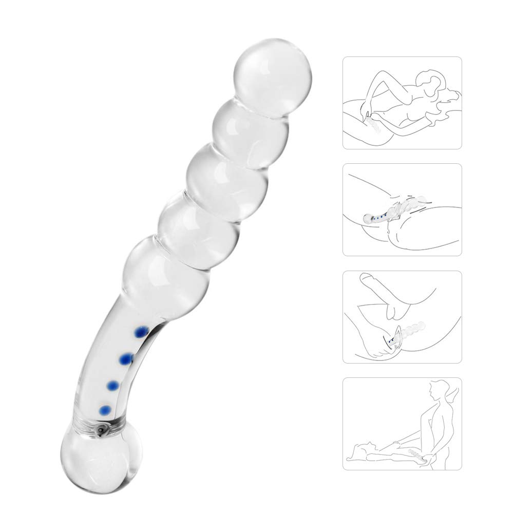 Premium Crystal Anal Beads & Double Glass Anal Plug for Men & Women – Sensual Pleasure & Prostate Massage – Perfect for Couples Play & Solo Exploration