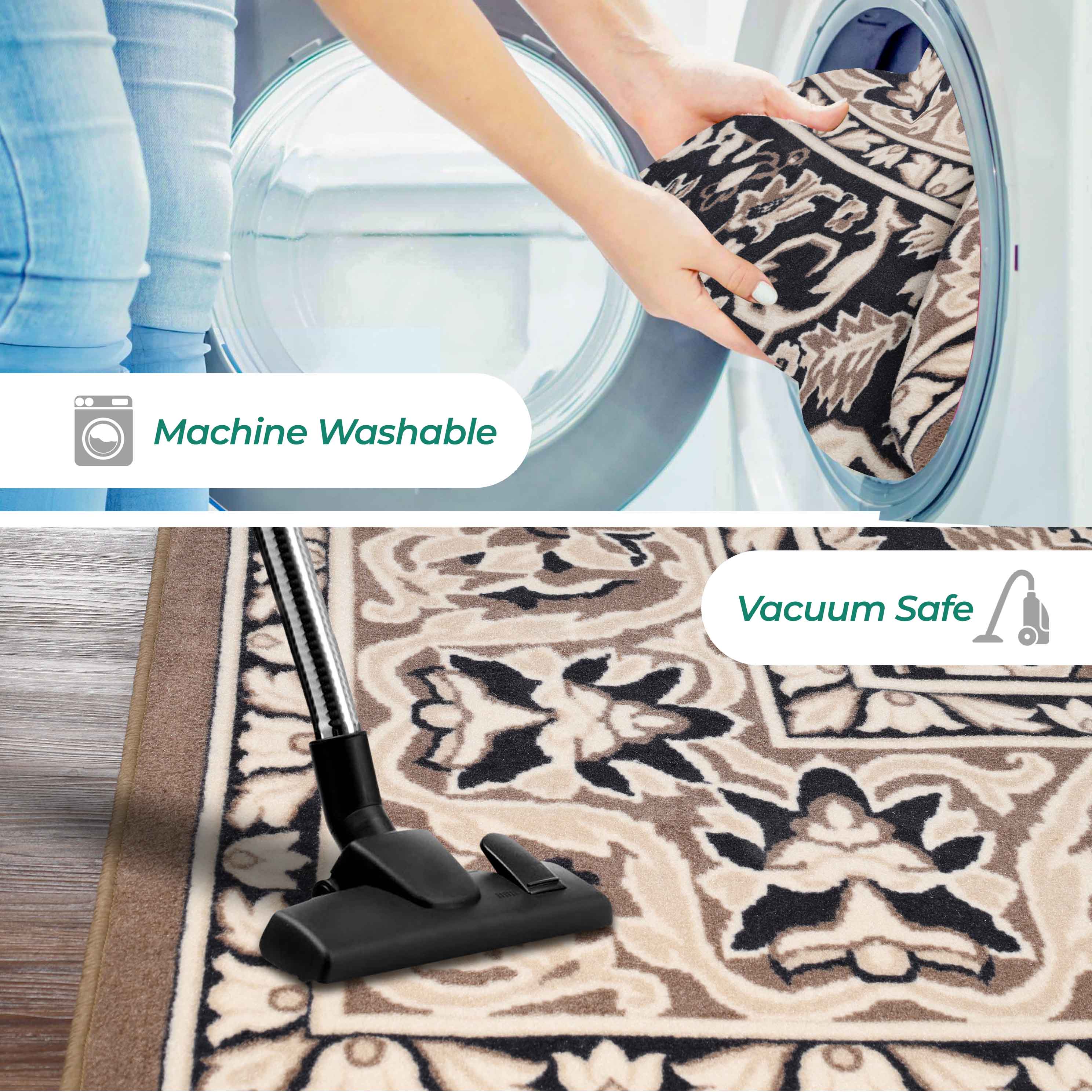 Glendale Traditional Floral Medallion Indoor Area Rug - Non-Slip Living Room Carpet, Bedroom Runner, Hallway Decor | Soft & Durable Home Floor Mat for Cozy Interior Design
