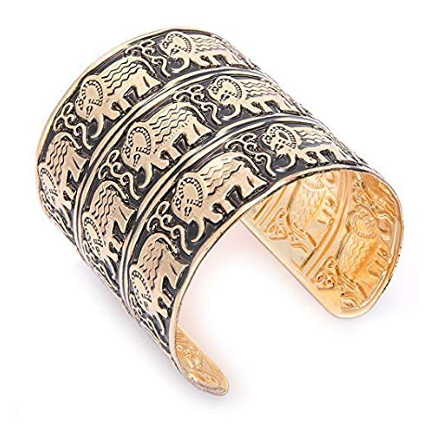 YouBella Women's Gold Plated Cuff Bracelet - Elegant Bangle Jewelry for Women & Girls | Perfect for Parties, Weddings & Everyday Wear