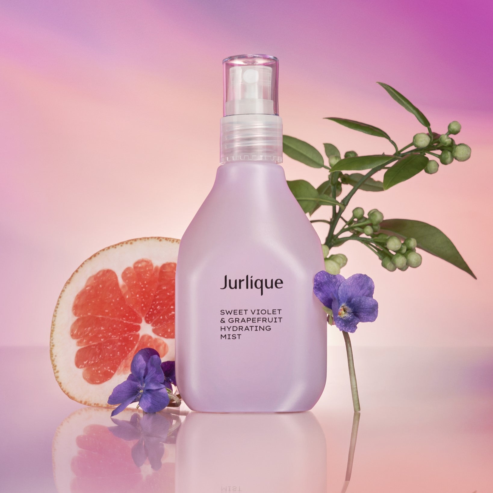 Sweet Violet & Grapefruit Hydrating Face Mist Spray - Refreshing Facial Toner for Dry Skin, Natural Skincare with Antioxidants - Perfect for Travel, Gym & Daily Hydration Routine