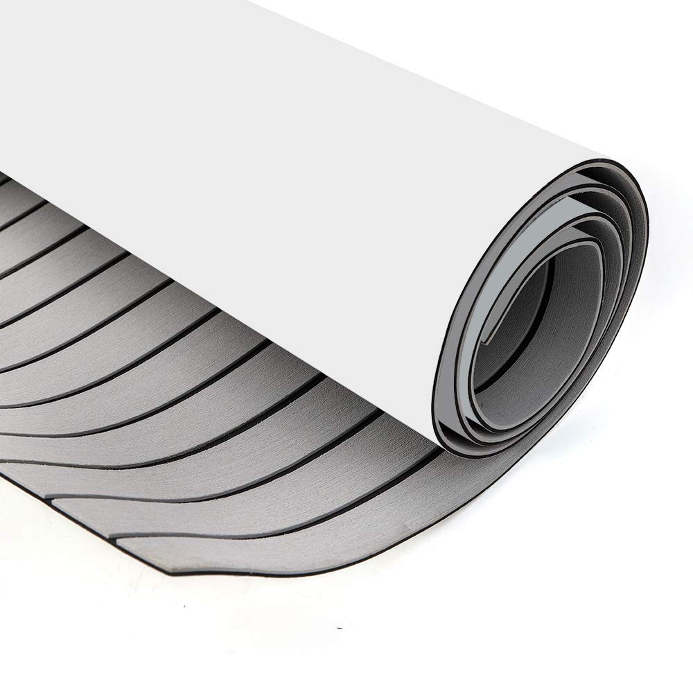 Non-Slip Self-Adhesive EVA Foam Boat Decking Sheet - Waterproof Faux Teak Marine Flooring for Yachts, RV, Boats | Perfect for Deck, Cockpit & Swim Platform Non-Skid Surface