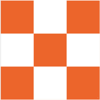 Airport Safety Orange & White Checkered 3x3 Feet Flag - Heavy Duty 100D ROUGH TEX® Material with Sleeve & Metal Grommets - Perfect for Construction Zones, Road Work, and Hazard Marking