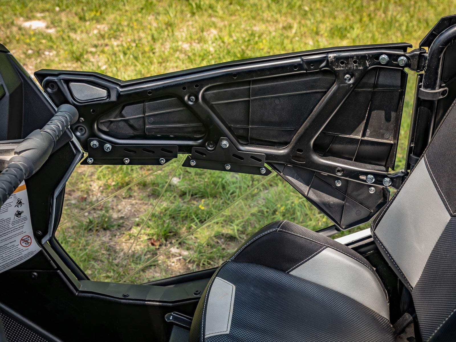 SuperATV Clear Lower Door Inserts for Polaris RZR XP Turbo (2016-2023) - 2 Door Set - Durable UTV Accessories for Off-Road Protection & Style | Perfect for Trail Riding, Mudding & Winter Adventures