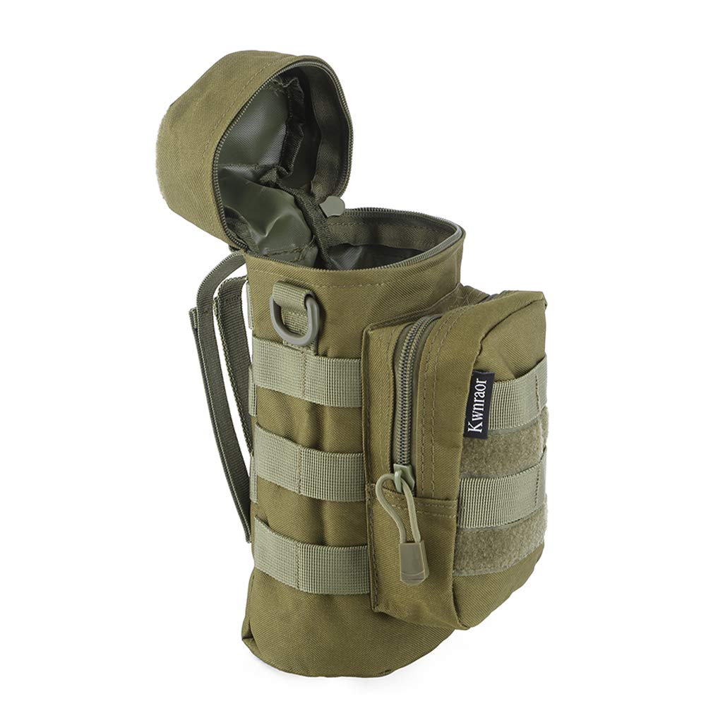 Tactical Molle Water Bottle Holder - Durable Water Bottle Pouches for Backpacks with D-Ring Hook, Ideal for Hiking, Camping, and Outdoor Adventures