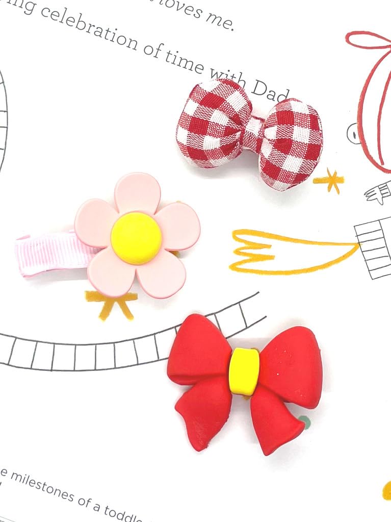 18 Pcs No Slip Hair Clips for Girls - Assorted Barrettes, Bows in Pink & Red - Cute Hair Accessories for Toddlers, Kids & Teens | Perfect for School, Parties & Daily Styling Gifts