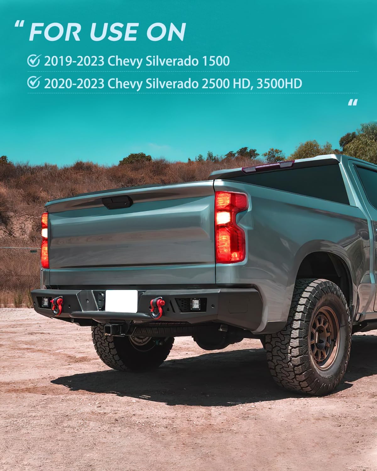 Chevy Silverado 1500/2500HD/3500HD Taillight Assembly Replacement (2019-2023) - Driver Side OE Style Rear Lamp for Improved Night Visibility & Safety