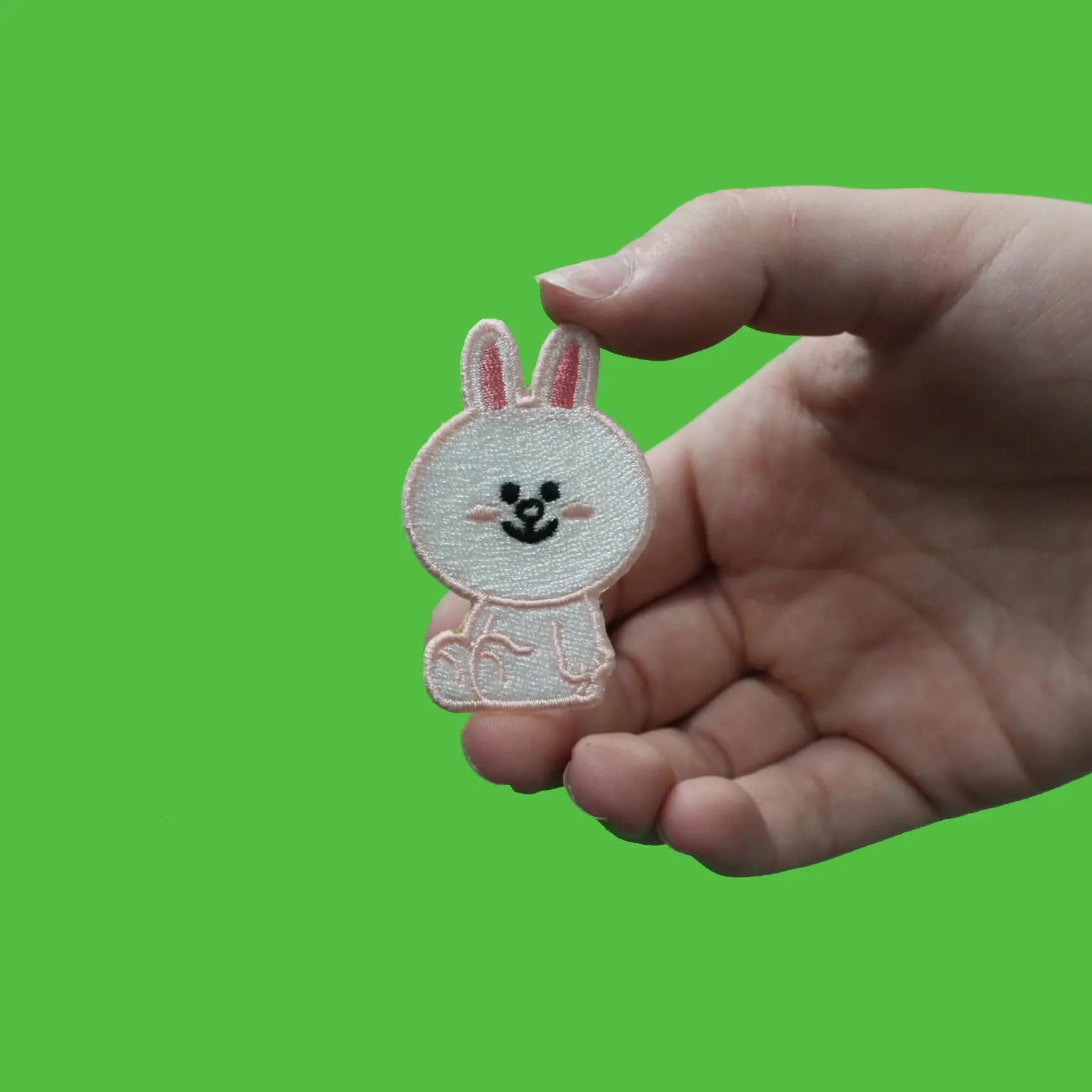 Line Friends Bunny Cony Full Body Embroidered Iron On Patch - Cute DIY Sewing Applique for Backpacks, Jackets & Denim (Brown) - Perfect for Customizing Clothes, Bags & Accessories
