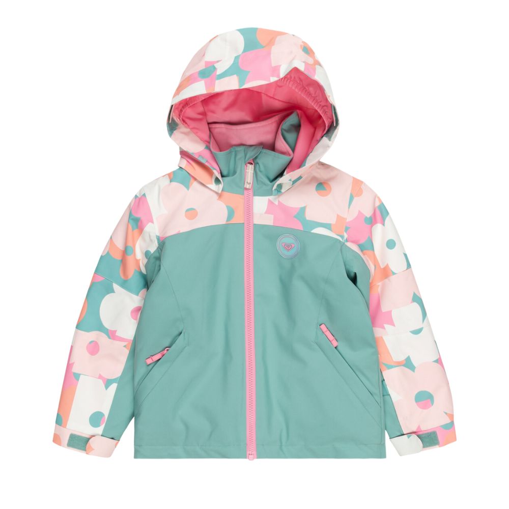 Roxy Snowy Tale Girls Ski Jacket - Waterproof Winter Coat for Kids - Canton Prima - Perfect for Skiing, Snowboarding & Outdoor Winter Activities