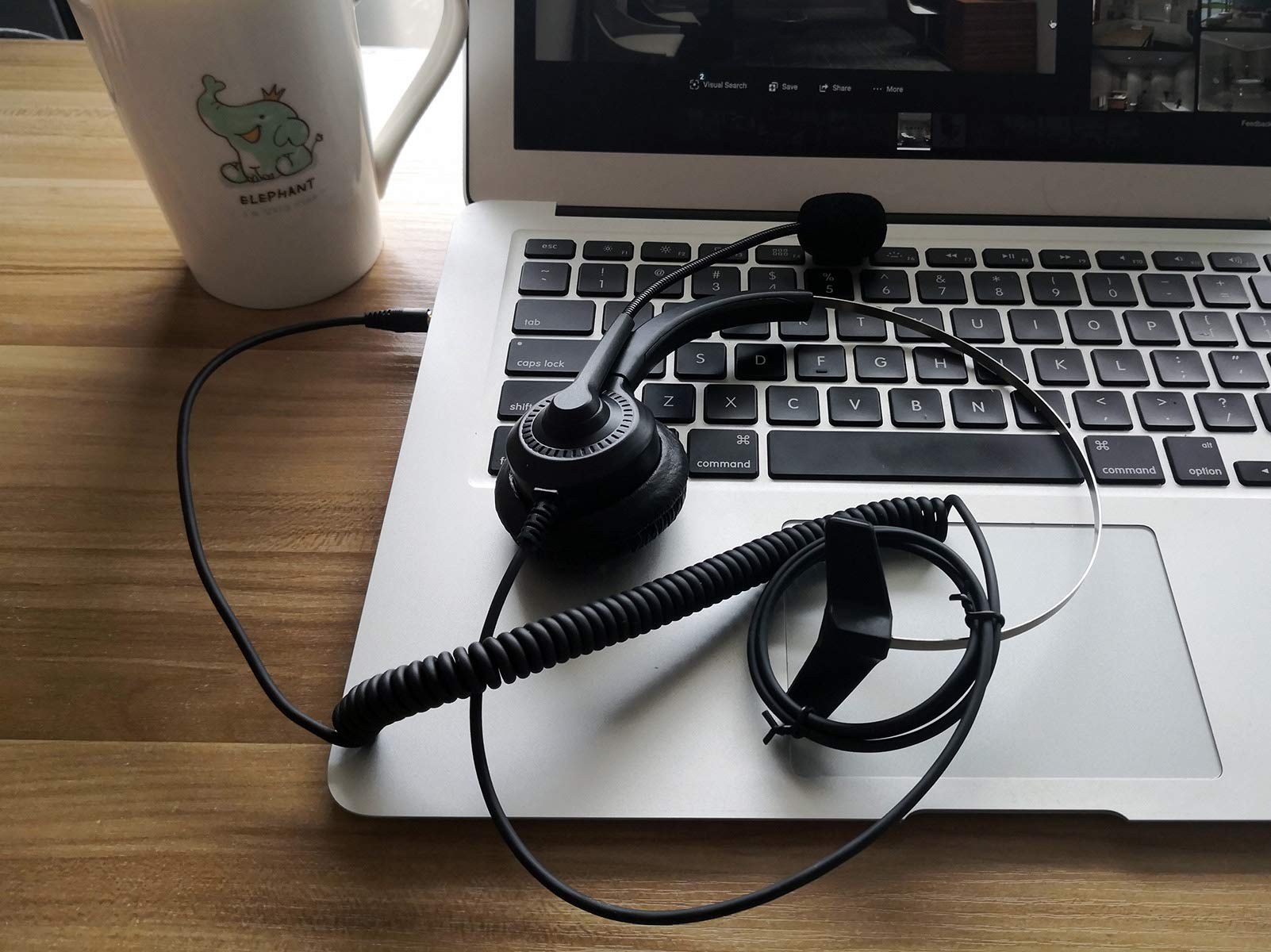 3.5mm Wired Headphones with Microphone for iPhone, Android, PC, Laptop, Tablet - Noise Cancelling for Clear Calls, Skype, Webinar, Office & Call Center Use - Comfortable for Long Work Hours