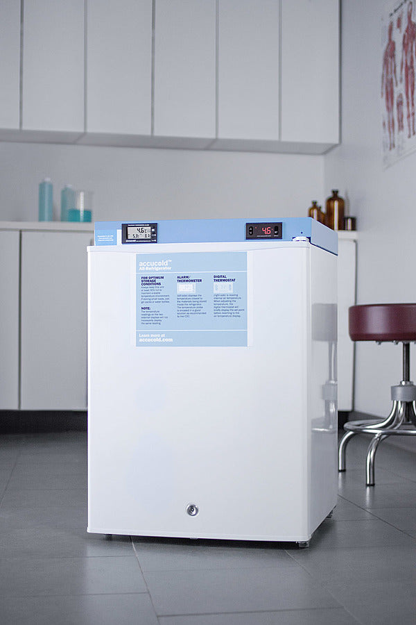 Accucold FF28LWHMED2 Compact Auto Defrost Refrigerator - Medical & Scientific Use, Laboratory, Pharmacy, Hospital, Blood Bank Storage Solution