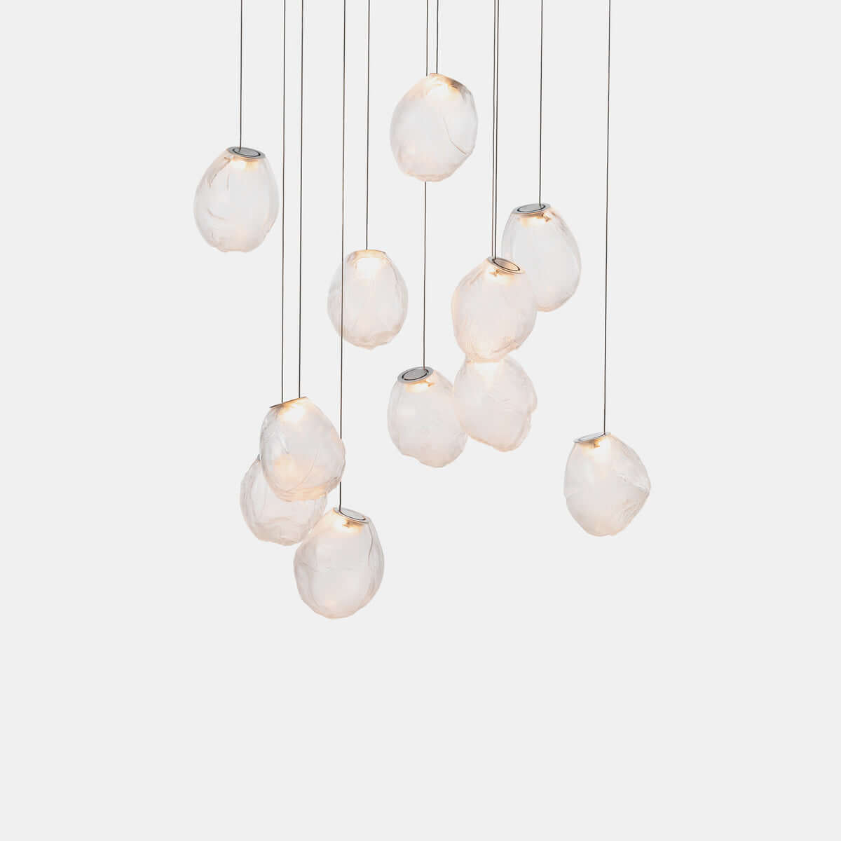 Stylish Blowing Liquid Glass Pendant Light - Modern Handcrafted Glass Chandelier for Dining Room, Kitchen Island & Bedroom Decor