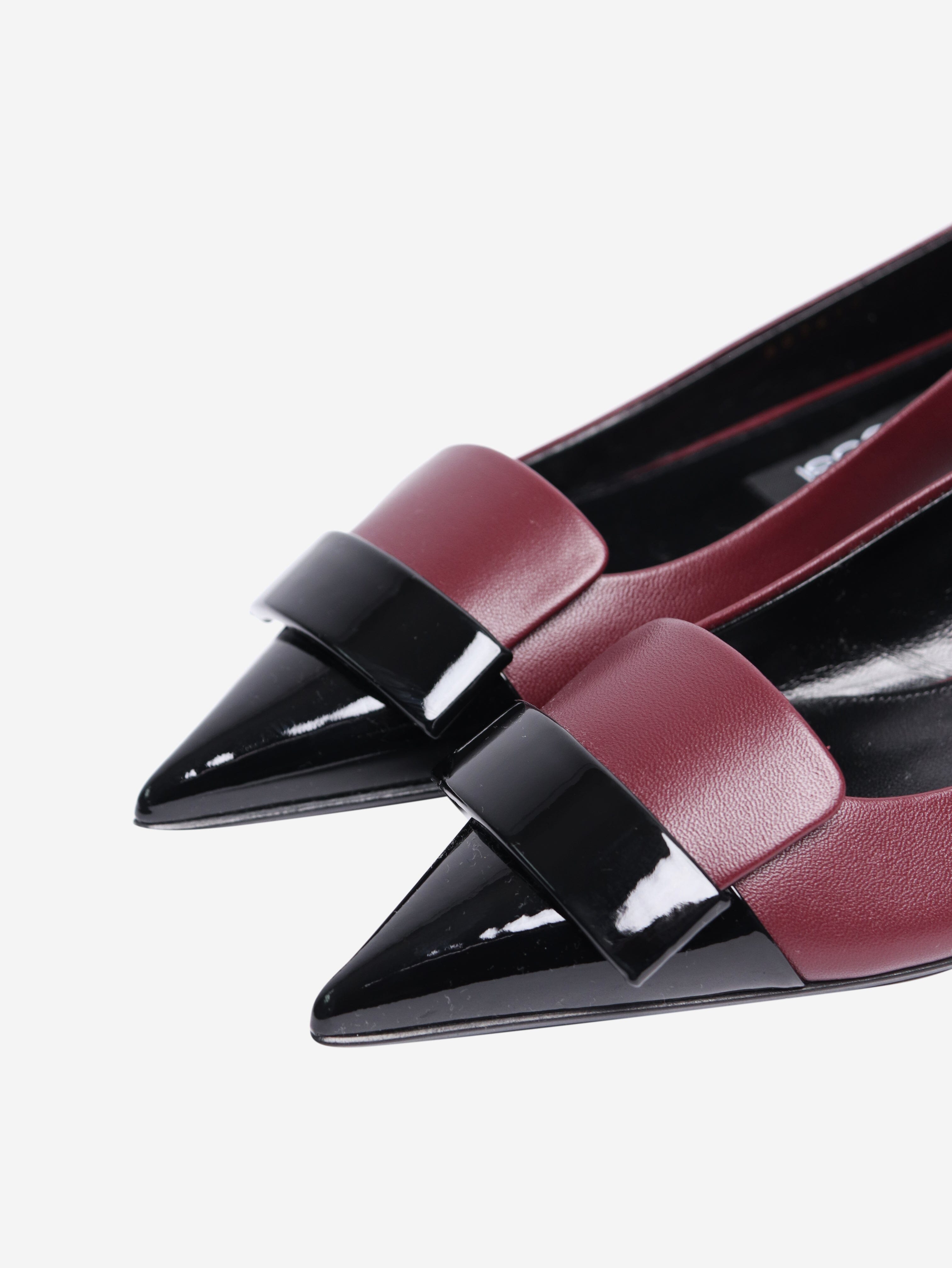 Burgundy Leather Ballet Flats for Women - Size EU 37 (US 7) - Comfortable & Stylish Shoes for Work, Office, and Casual Wear