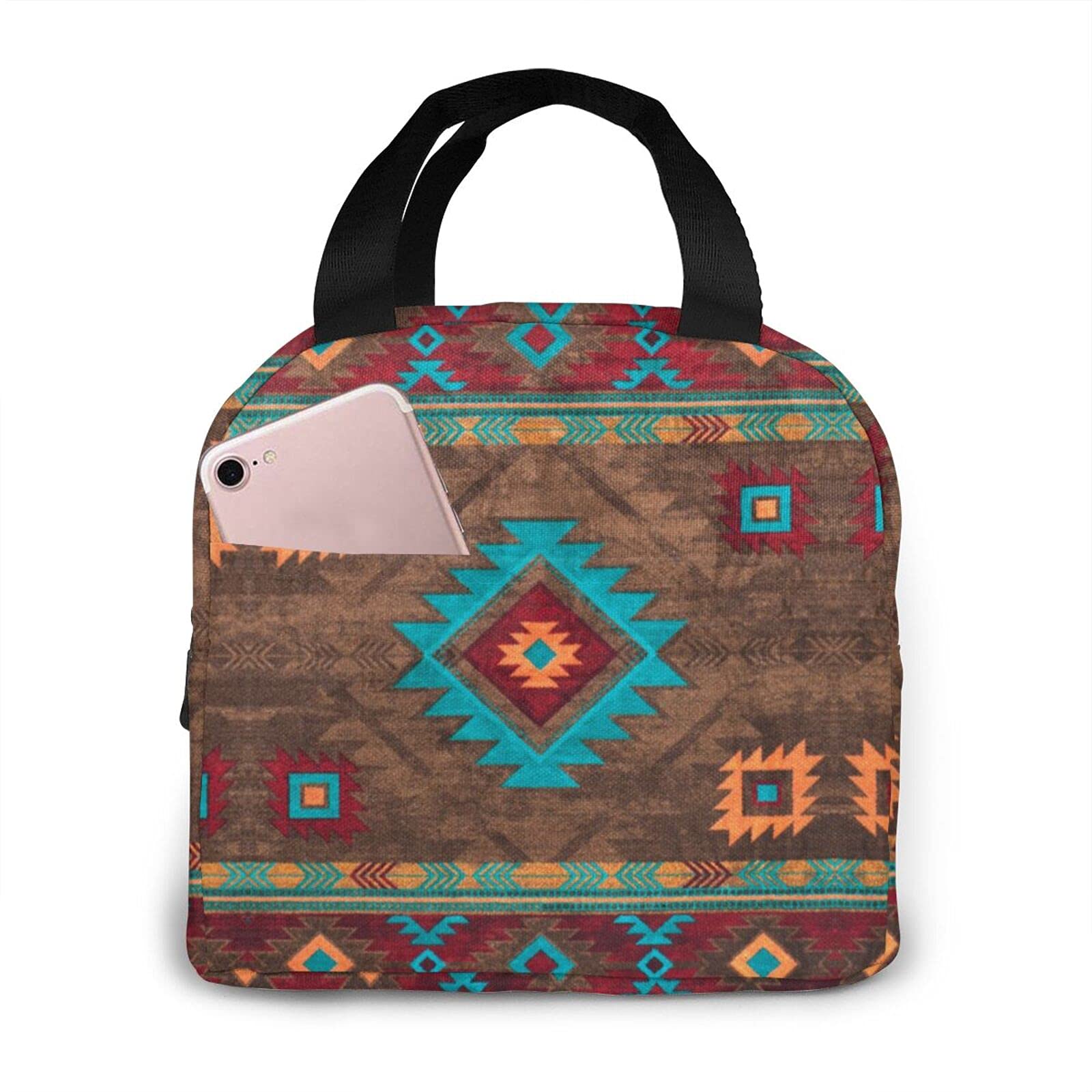 Navajo Insulated Lunch Tote Bag for Work, School & Travel