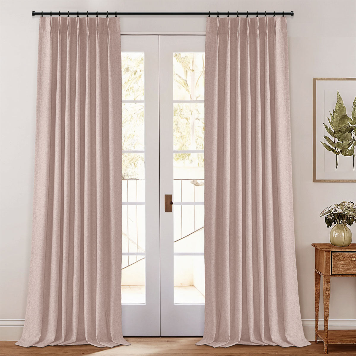Silencio Soundproof Blackout Curtains - Heavyweight Thermal Insulated Pinch Pleated Drapes in Chestnut Brown | Noise Reducing Window Treatments for Bedroom, Home Theater & Nursery | Multiple Color Options