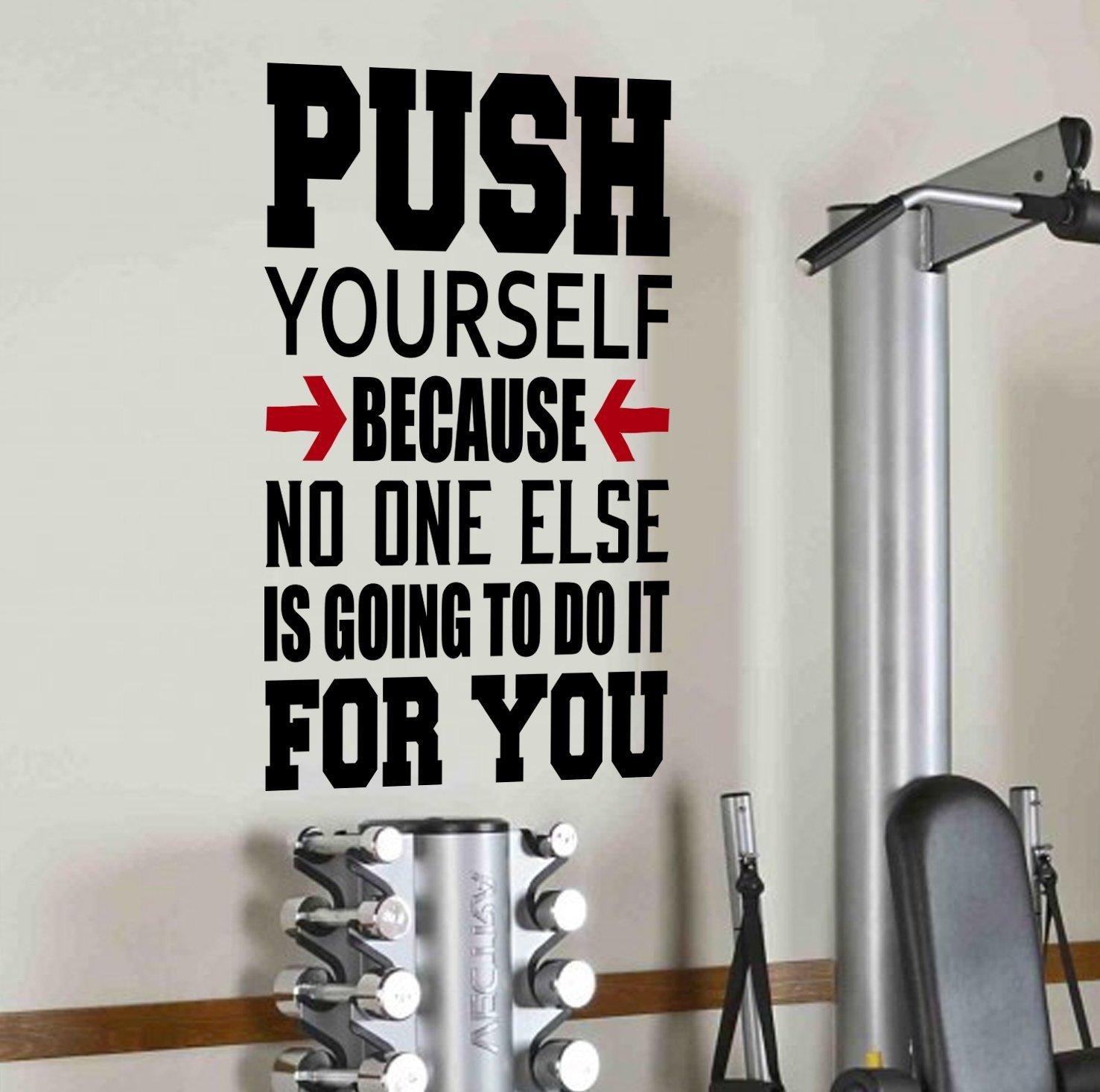 DesignDivil Motivational Wall Decal Sticker - Inspirational Quote for Health, Fitness, Training, Boxing & UFC - Perfect for Home Gym, Workout Room & Martial Arts Studio Decor