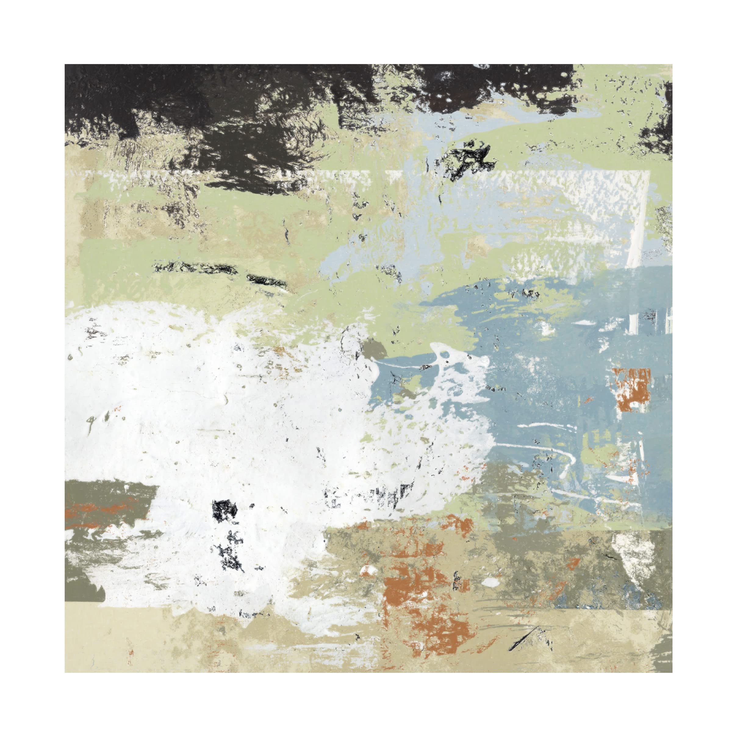Trademark Fine Art 'Quarry No 3' Canvas Wall Art Print by Suzanne Nicoll - Modern Landscape Painting for Living Room, Bedroom & Office Decor
