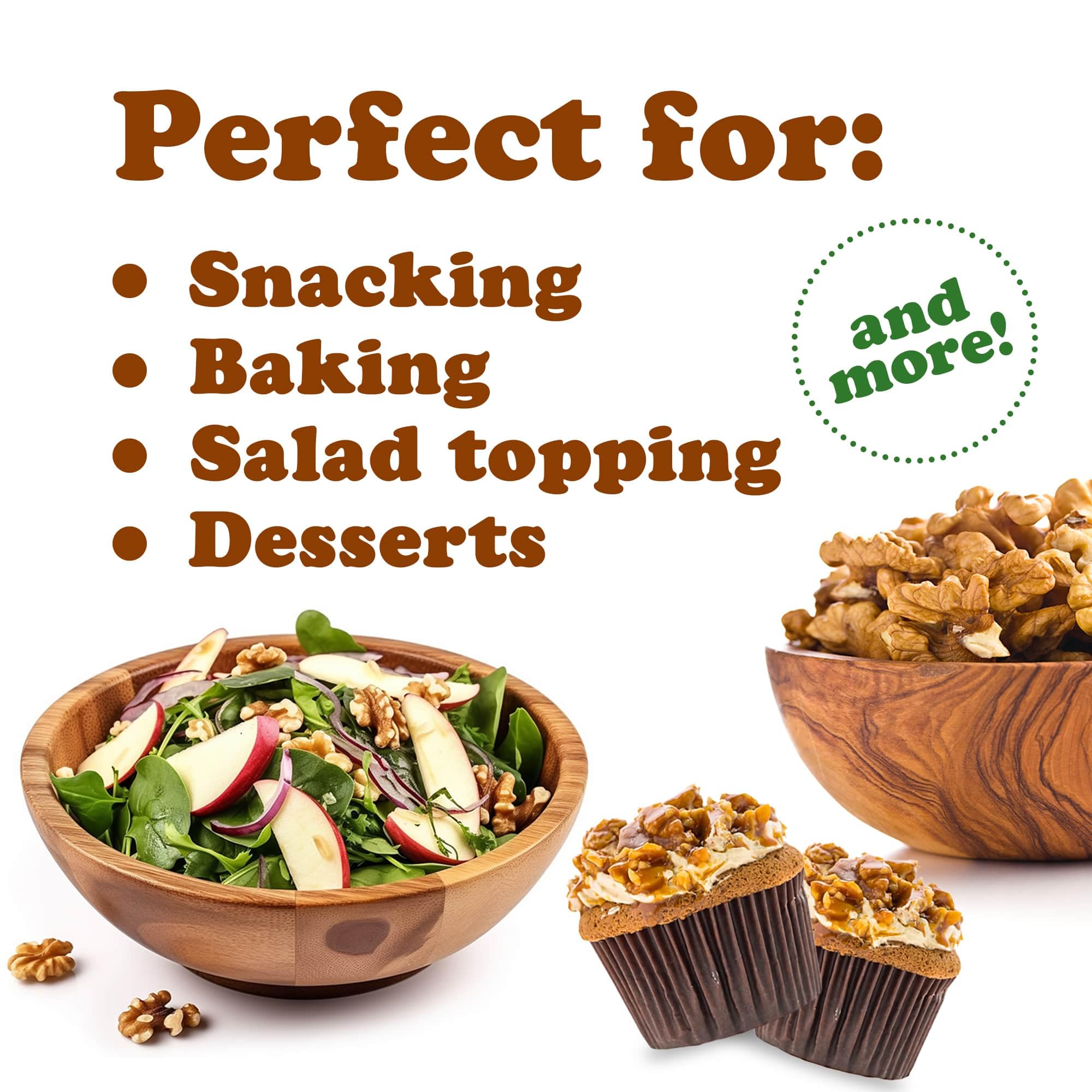 Organic California Walnuts Halves & Pieces - 10lbs Bulk, Non-GMO, Raw, Unsalted, Shelled, Vegan, Kosher | High in Omega-3 & Protein | Perfect for Baking, Snacking, Salads & Healthy Recipes